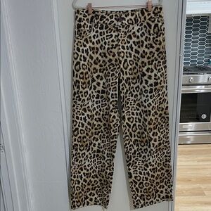 Zara Leopard/Animal Print Pants | M